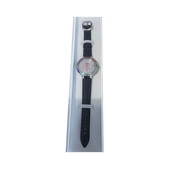 BNIB~Womens\' T-Engine Luxury Diamond Inlay Genuine Leather Strap Watch main image 4